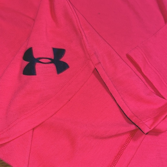 Under Armour Threadborne Heat Gear Hot Pink Loose Long-sleeve Light Hoodie - Picture 4 of 4